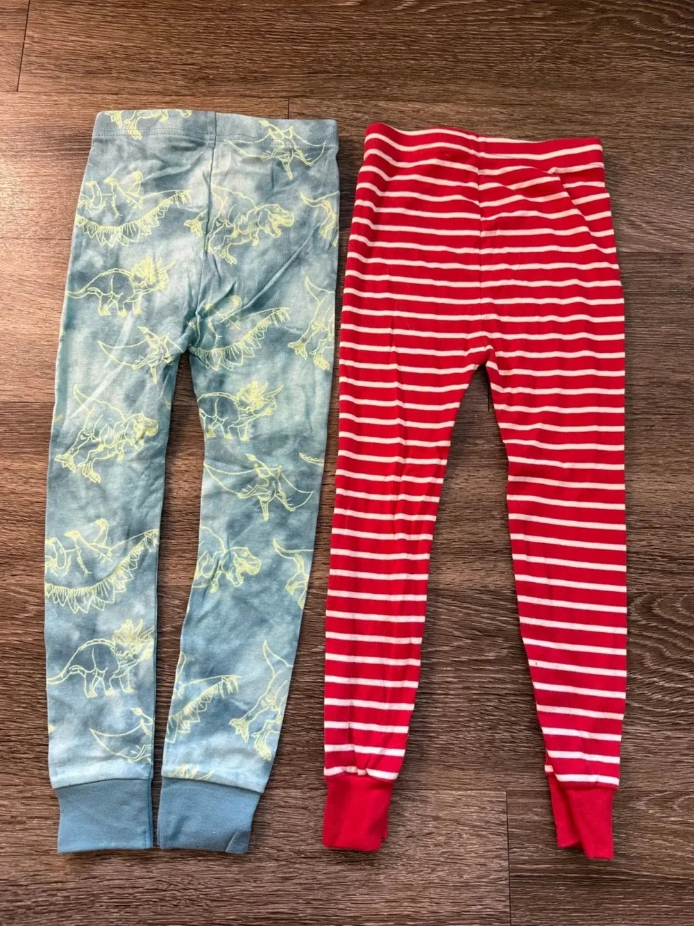 FINAL SALE Old Navy 100% Cotton PJ Pants 2-PACK Tie Dye Dino & Candy Cane